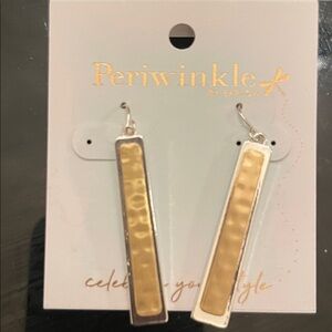 Periwinkle by Barlow Gold and Silver Bar Earrings